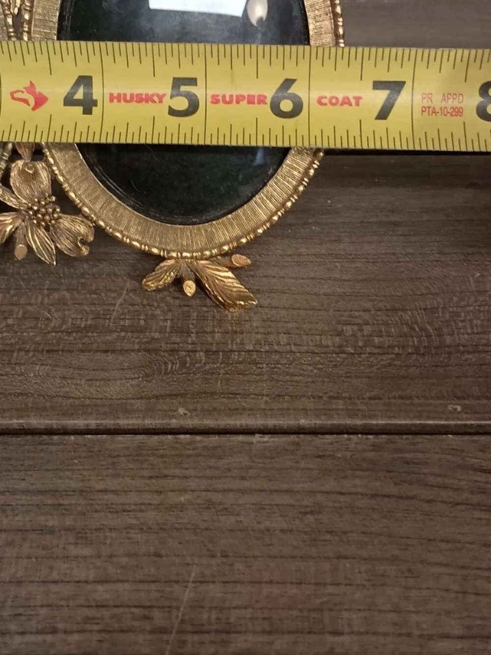 Vintage Matson 24KT Gold Plated Double Oval Miniature Picture Frame 6 3/8
